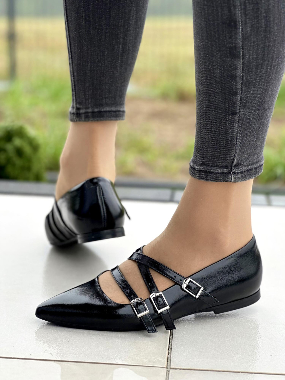 Baleriny skórzane OLEKSY Polskiej produkcji