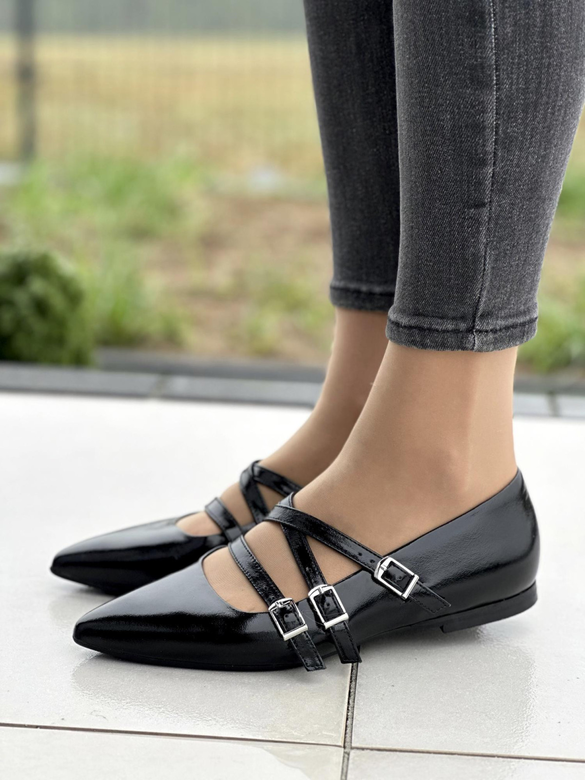 Baleriny skórzane OLEKSY Polskiej produkcji