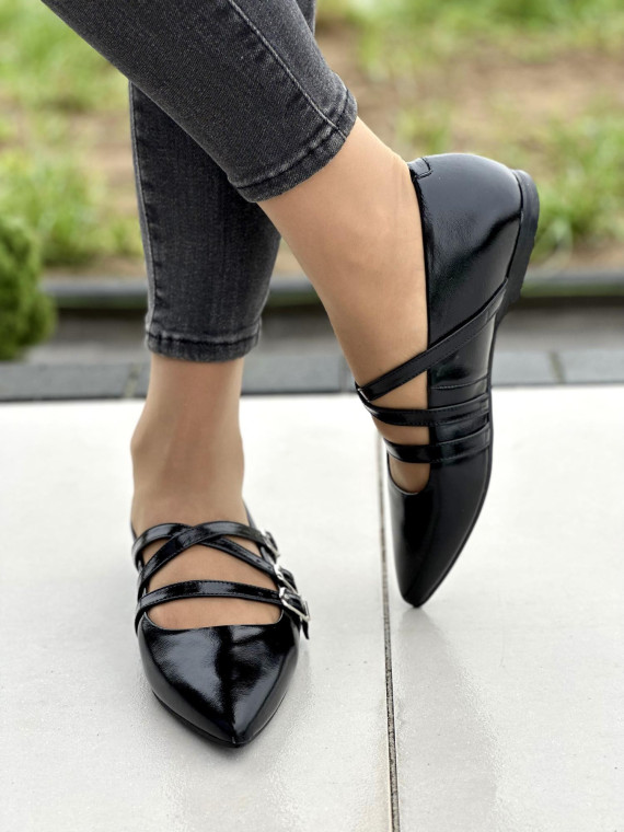 Baleriny skórzane OLEKSY Polskiej produkcji