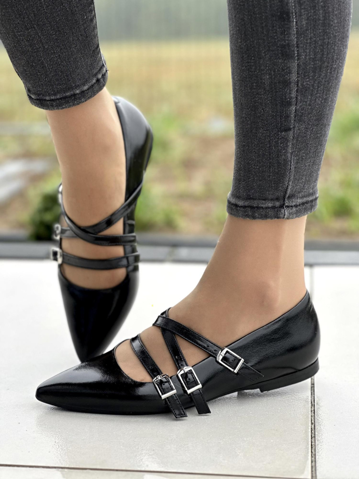 Baleriny skórzane OLEKSY Polskiej produkcji