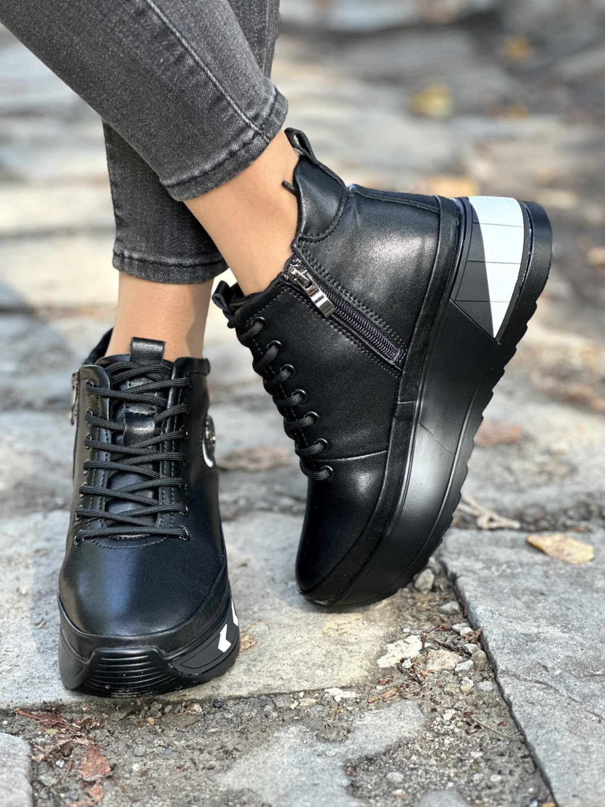 Stylowe botki ze skóry naturalnej