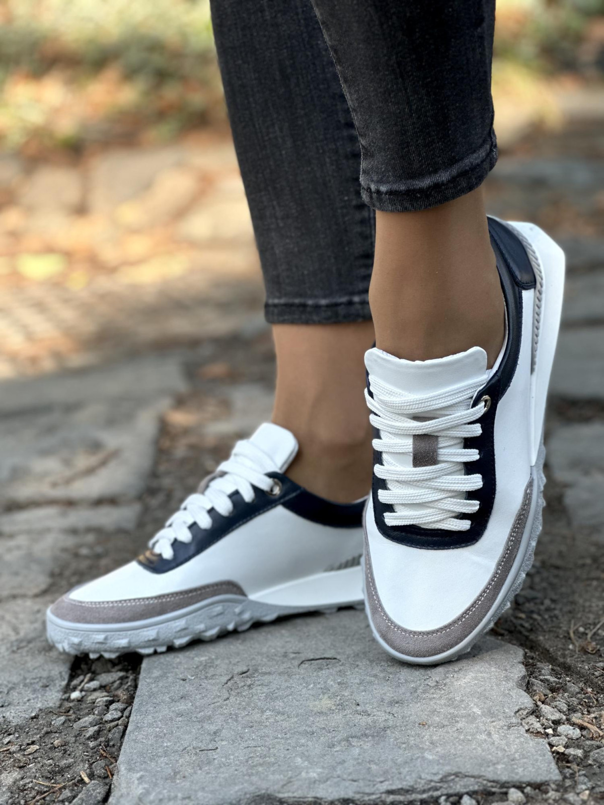 Sneakersy OLEKSY ze skóry Polskiej produkcji