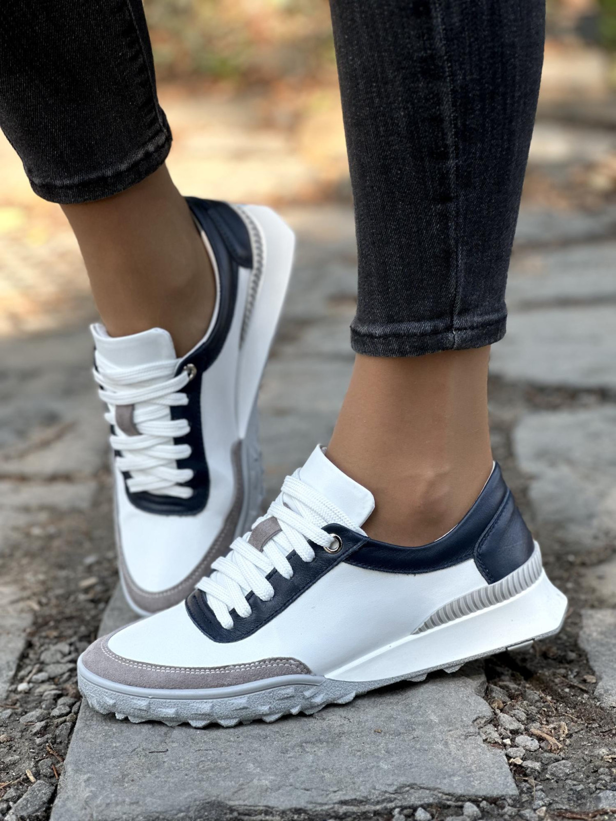 Sneakersy OLEKSY ze skóry Polskiej produkcji