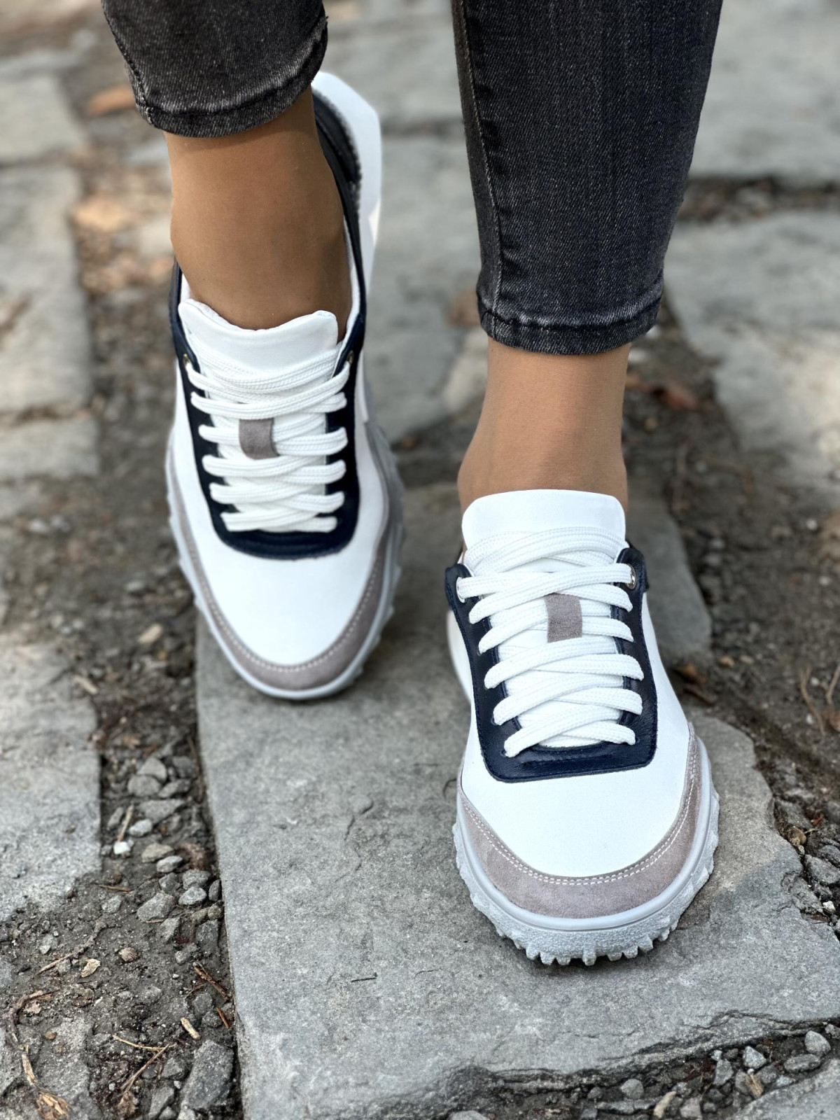 Sneakersy OLEKSY ze skóry Polskiej produkcji