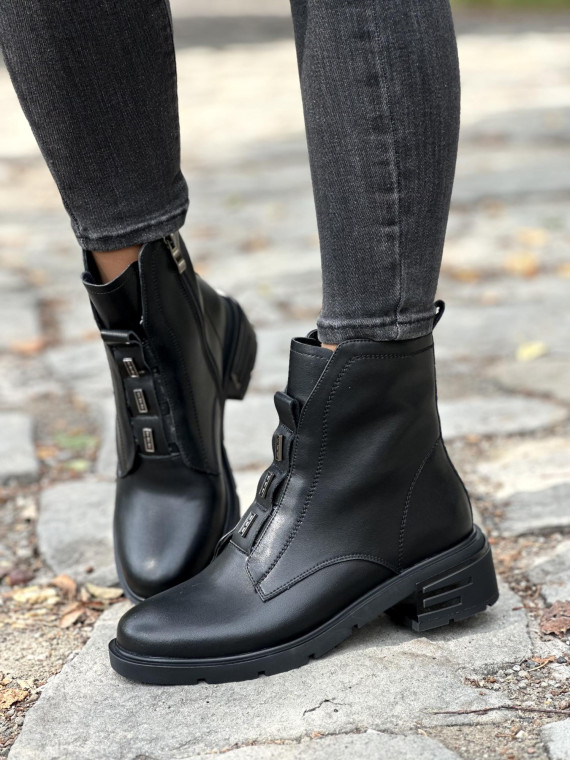 Eleganckie i nowoczesne botki ze skóry naturalnej