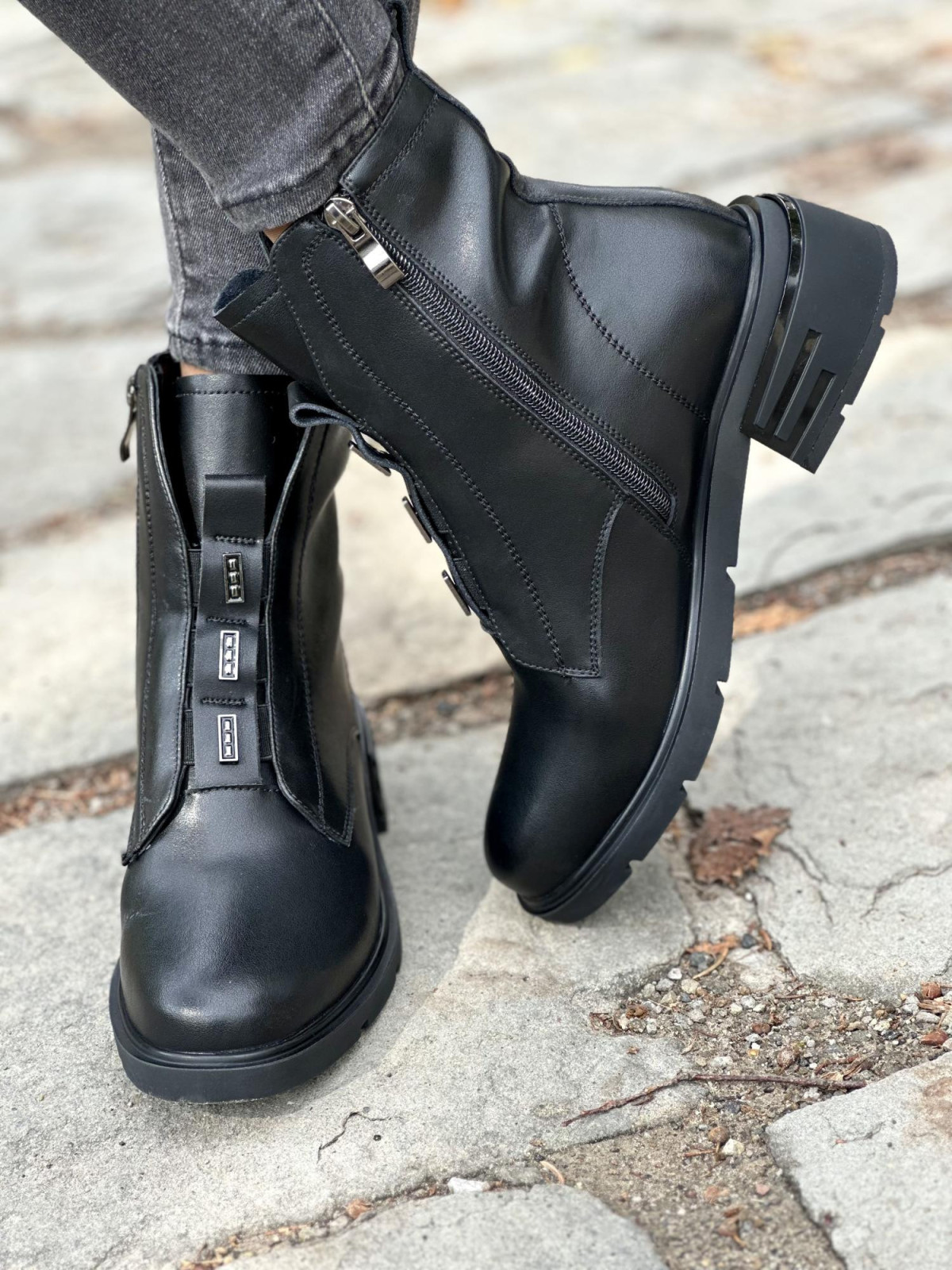 Eleganckie i nowoczesne botki ze skóry naturalnej