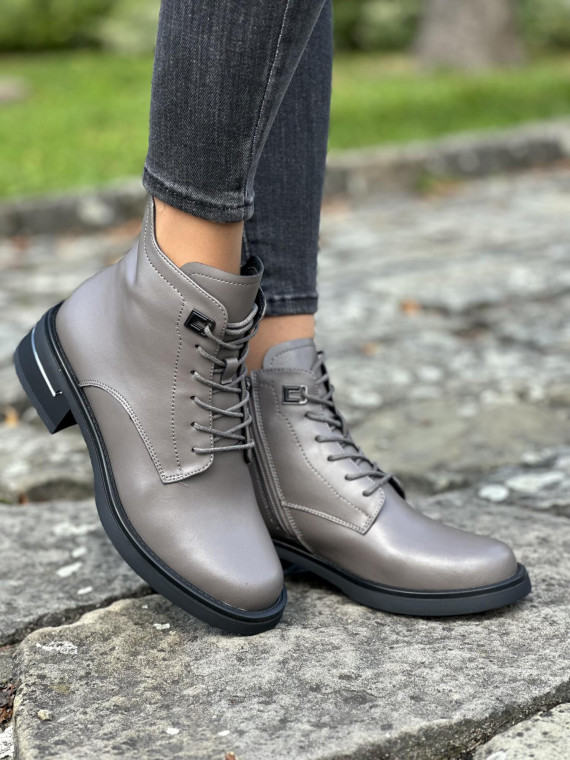 Eleganckie botki ze skóry naturalnej