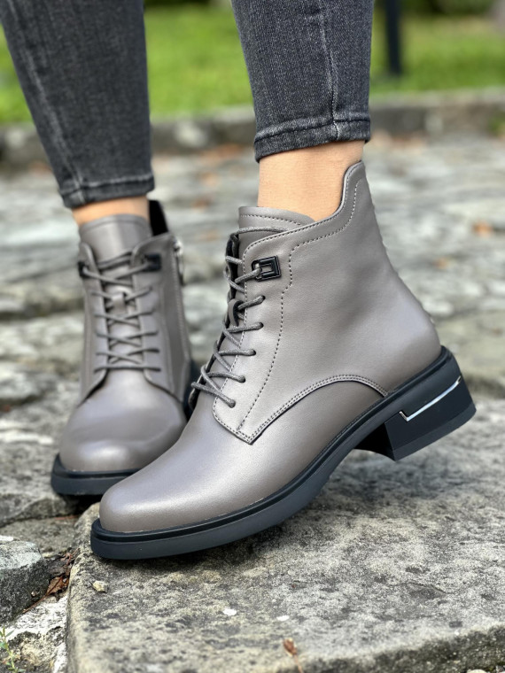 Eleganckie botki ze skóry naturalnej