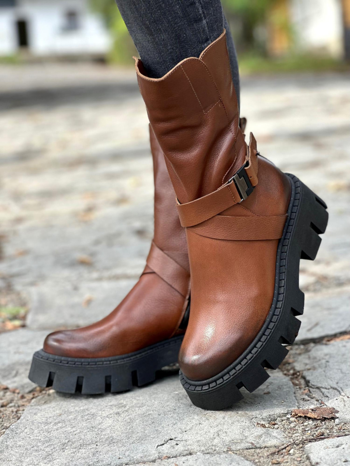 Trapery OLEKSY ze skóry naturalnej Polskiej produkcji