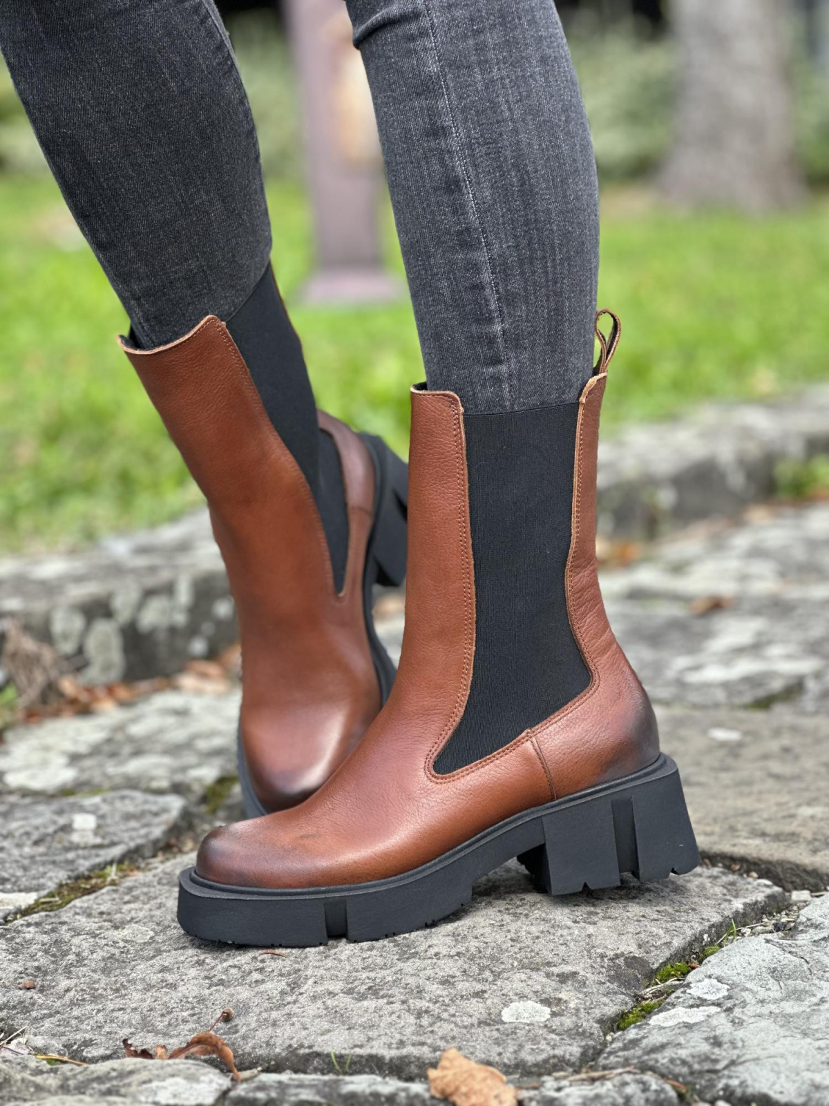 Trapery OLEKSY ze skóry naturalnej Polskiej produkcji