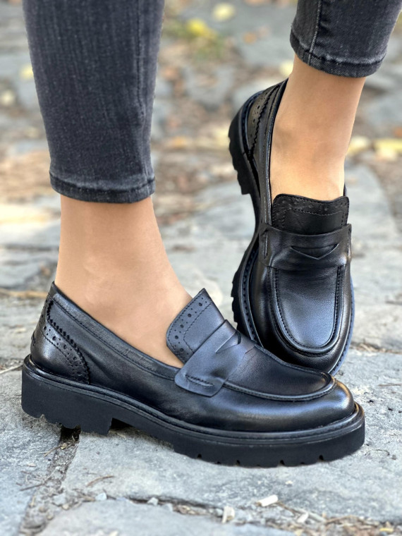 Mokasyny ze skóry naturalnej