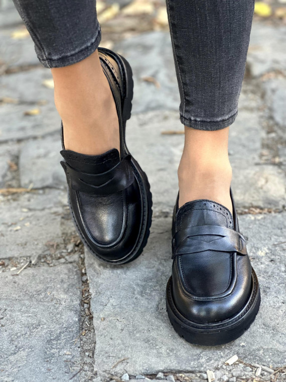 Mokasyny ze skóry naturalnej