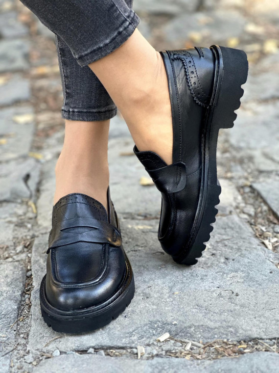 Mokasyny ze skóry naturalnej