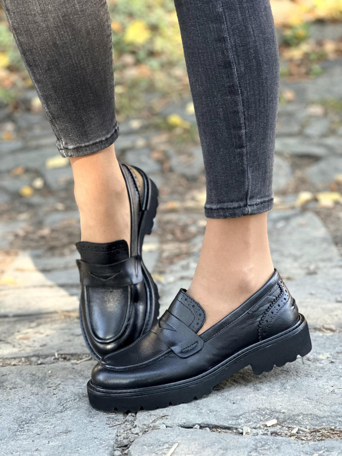 Mokasyny ze skóry naturalnej