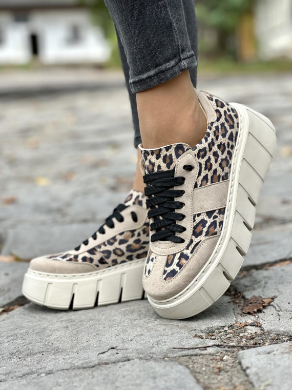 Stylowe sneakersy OLEKSY ze skóry Polskiej produkcji