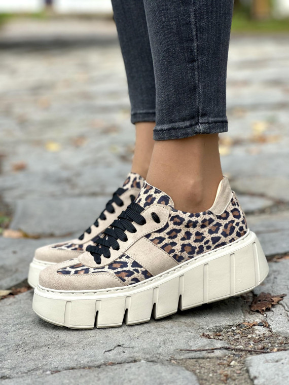 Stylowe sneakersy OLEKSY ze skóry Polskiej produkcji