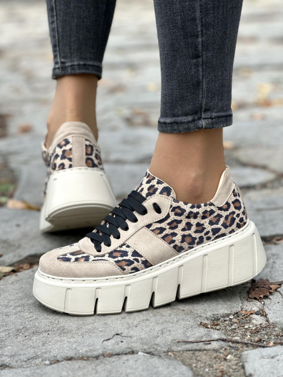 Stylowe sneakersy OLEKSY ze skóry Polskiej produkcji