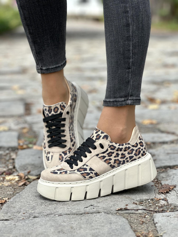 Stylowe sneakersy OLEKSY ze skóry Polskiej produkcji