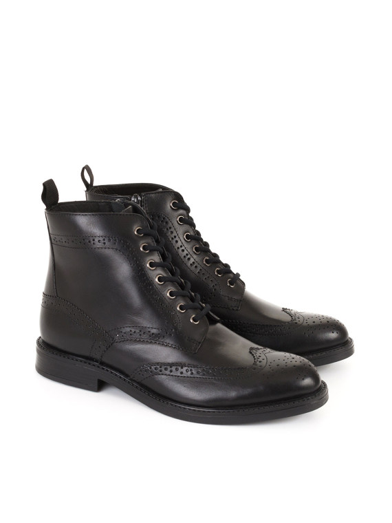 Eleganckie męskie botki ze skóry naturalnej