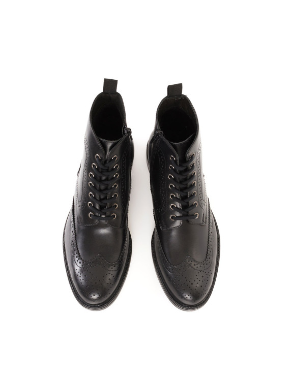 Eleganckie męskie botki ze skóry naturalnej