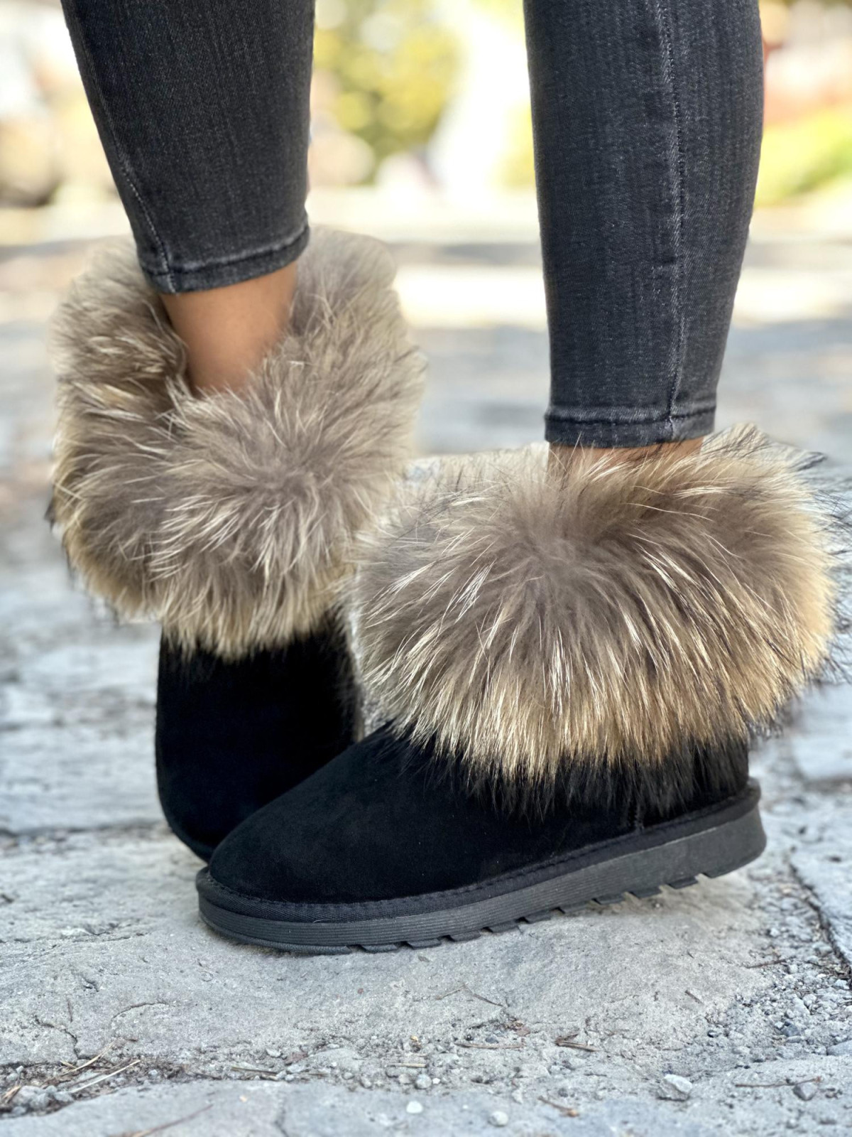 Luksusowe śniegowce wykonane ze skóry naturalnej