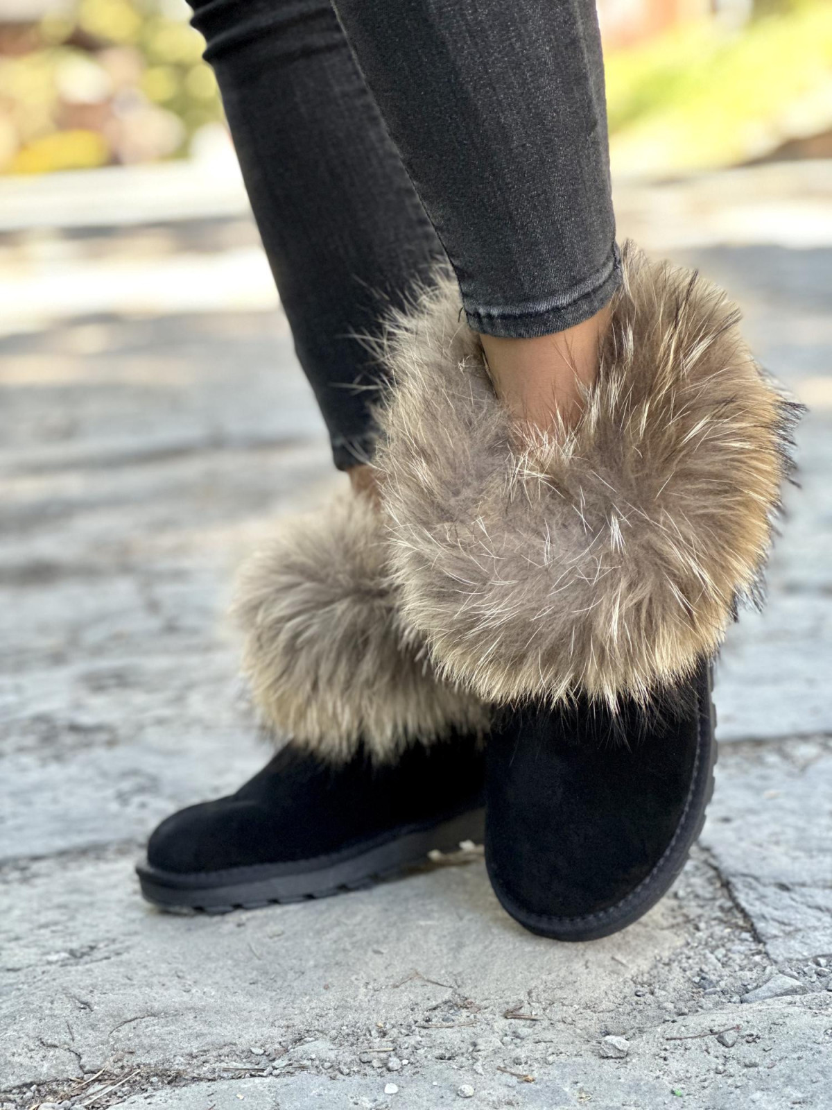 Luksusowe śniegowce wykonane ze skóry naturalnej