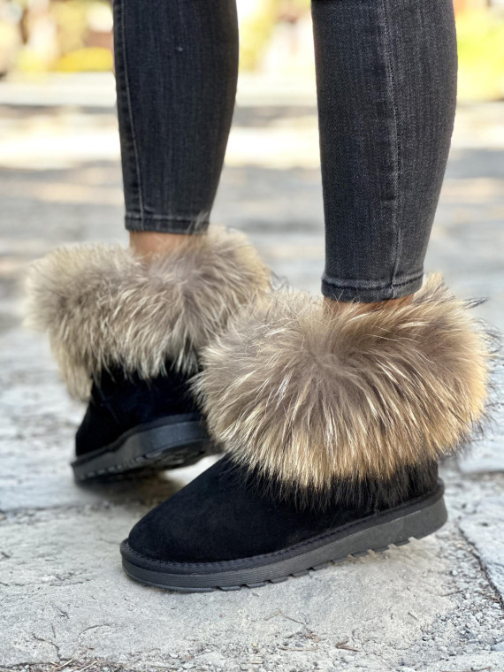 Luksusowe śniegowce wykonane ze skóry naturalnej