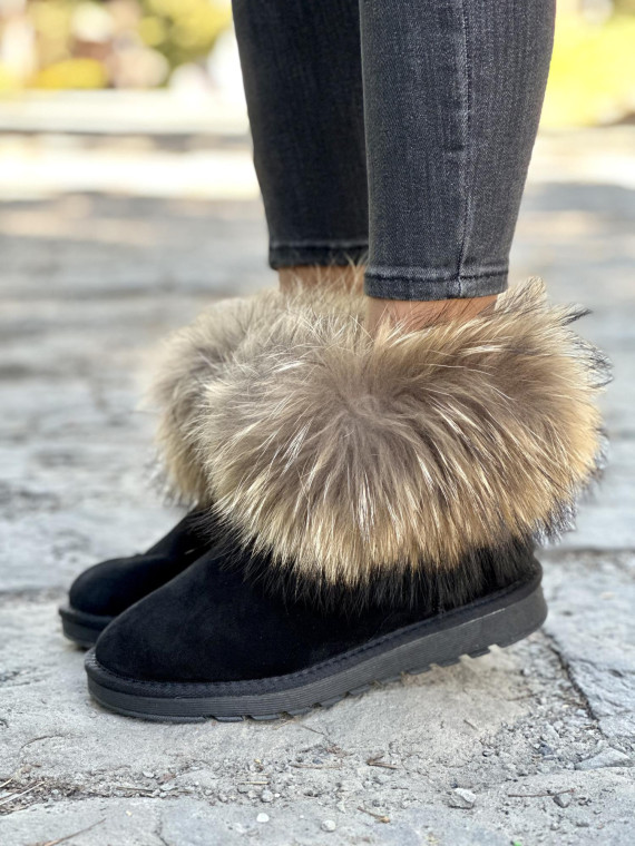 Luksusowe śniegowce wykonane ze skóry naturalnej