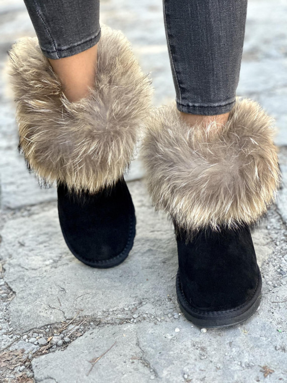 Luksusowe śniegowce wykonane ze skóry naturalnej