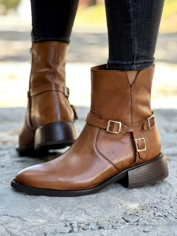 Stylowe botki skórzane OLEKSY polskiej produkcji