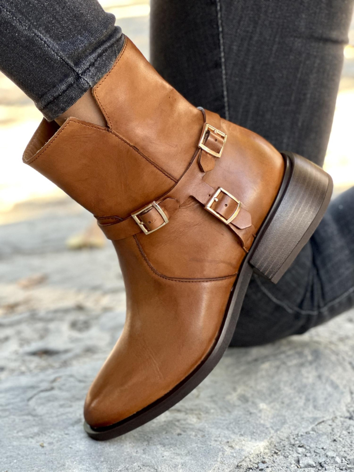 Stylowe botki skórzane OLEKSY polskiej produkcji