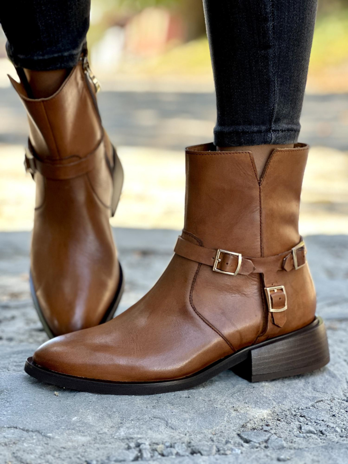 Stylowe botki skórzane OLEKSY polskiej produkcji