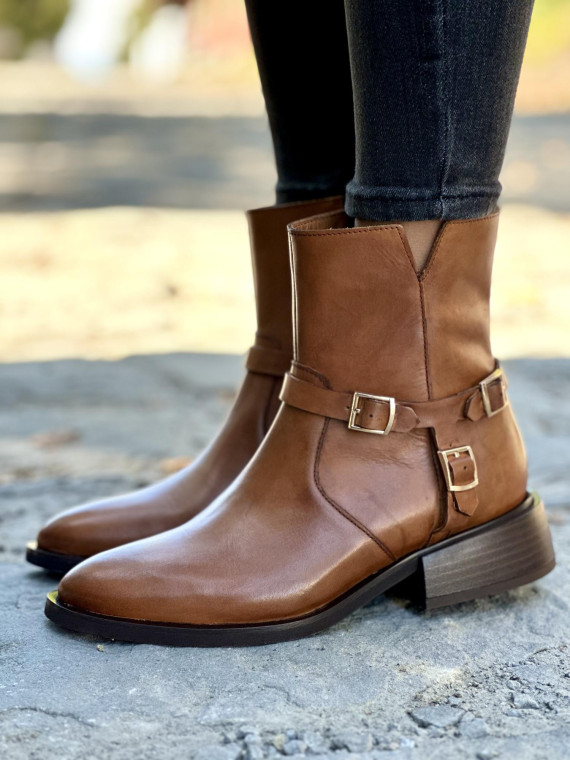 Stylowe botki skórzane OLEKSY polskiej produkcji