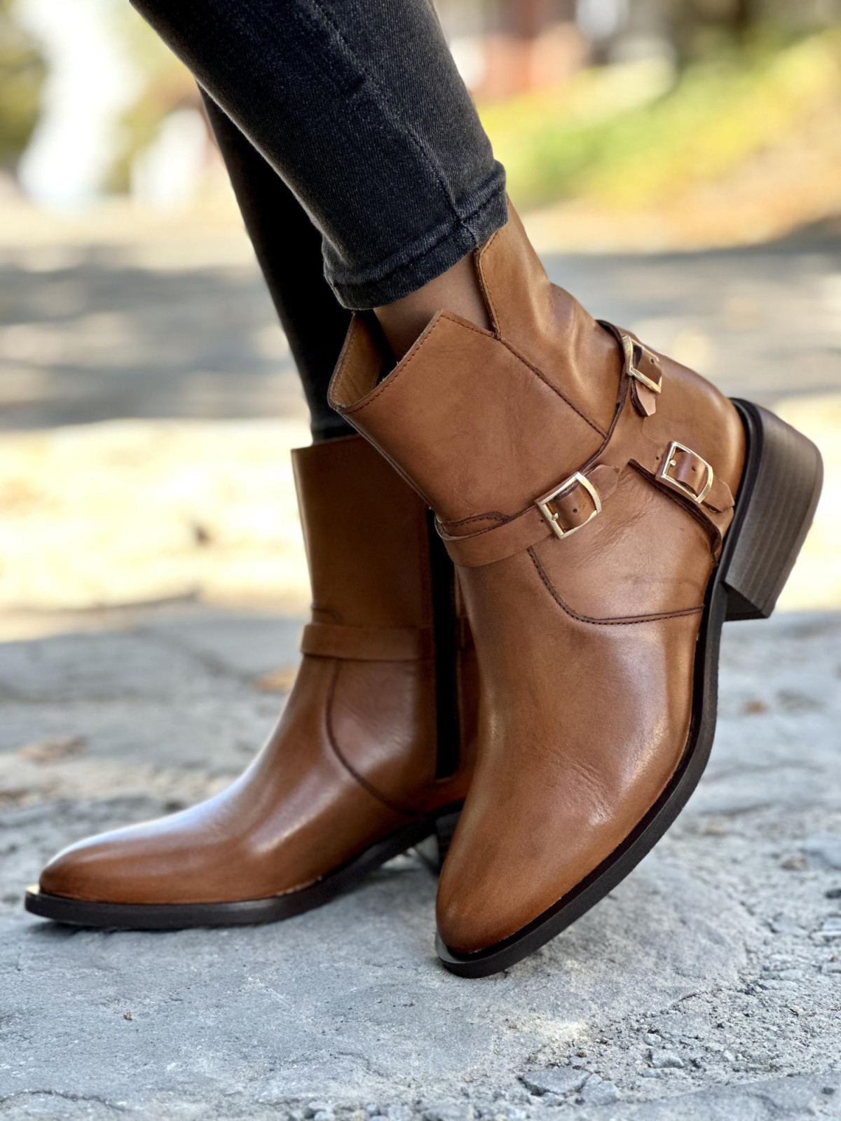 Stylowe botki skórzane OLEKSY polskiej produkcji