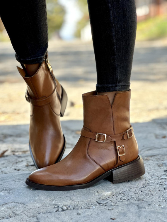 Stylowe botki skórzane OLEKSY polskiej produkcji