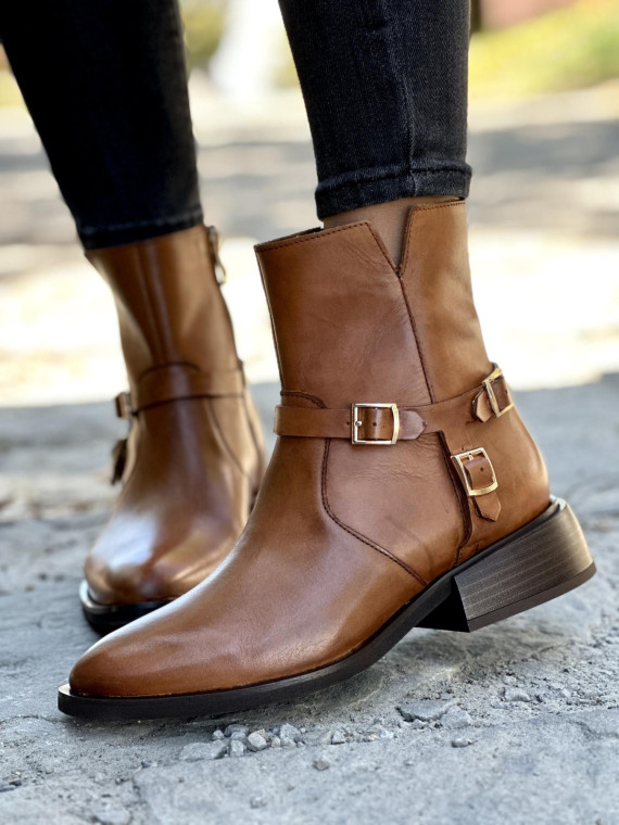 Stylowe botki skórzane OLEKSY polskiej produkcji