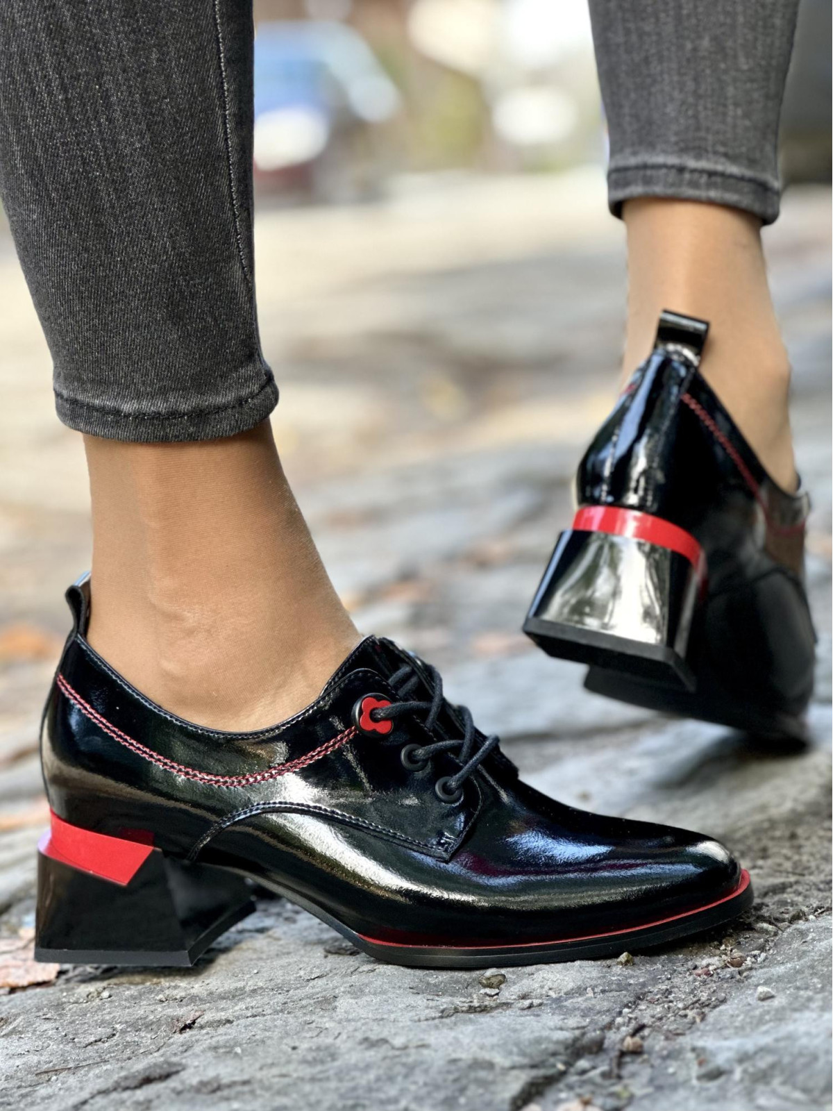 Eleganckie półbuty ze skóry naturalnej