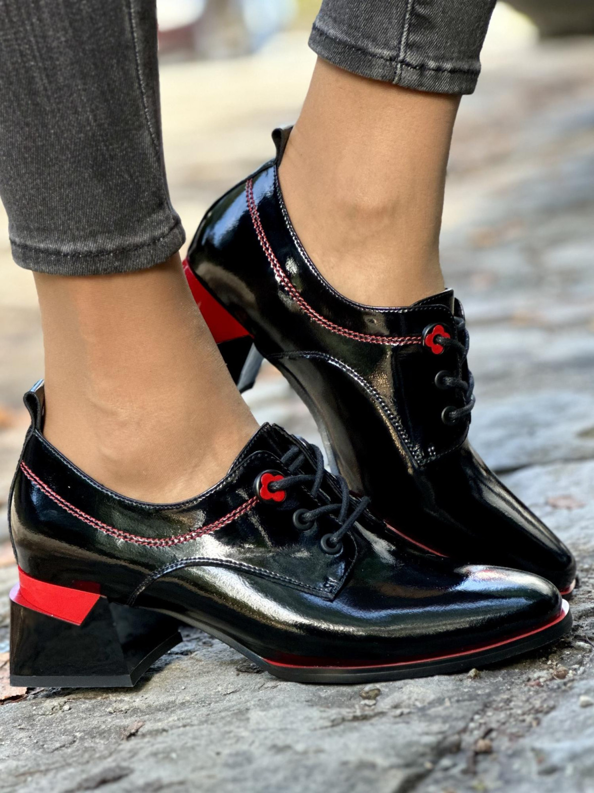 Eleganckie półbuty ze skóry naturalnej