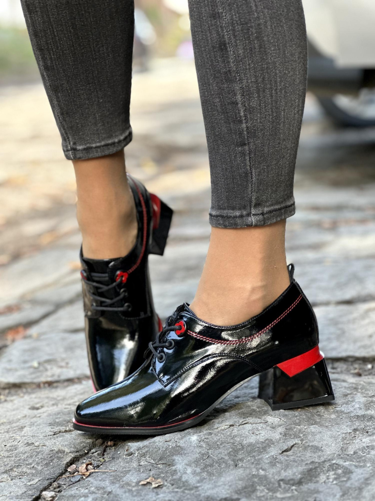 Eleganckie półbuty ze skóry naturalnej