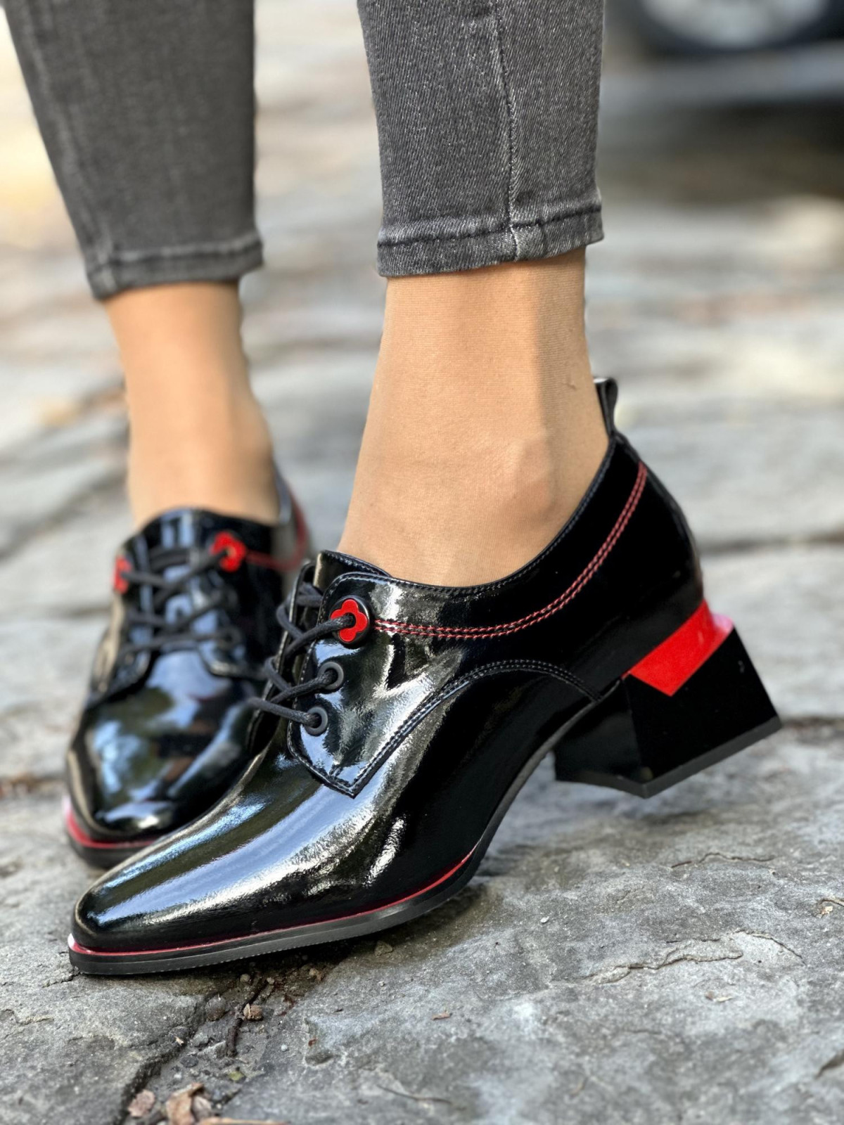 Eleganckie półbuty ze skóry naturalnej