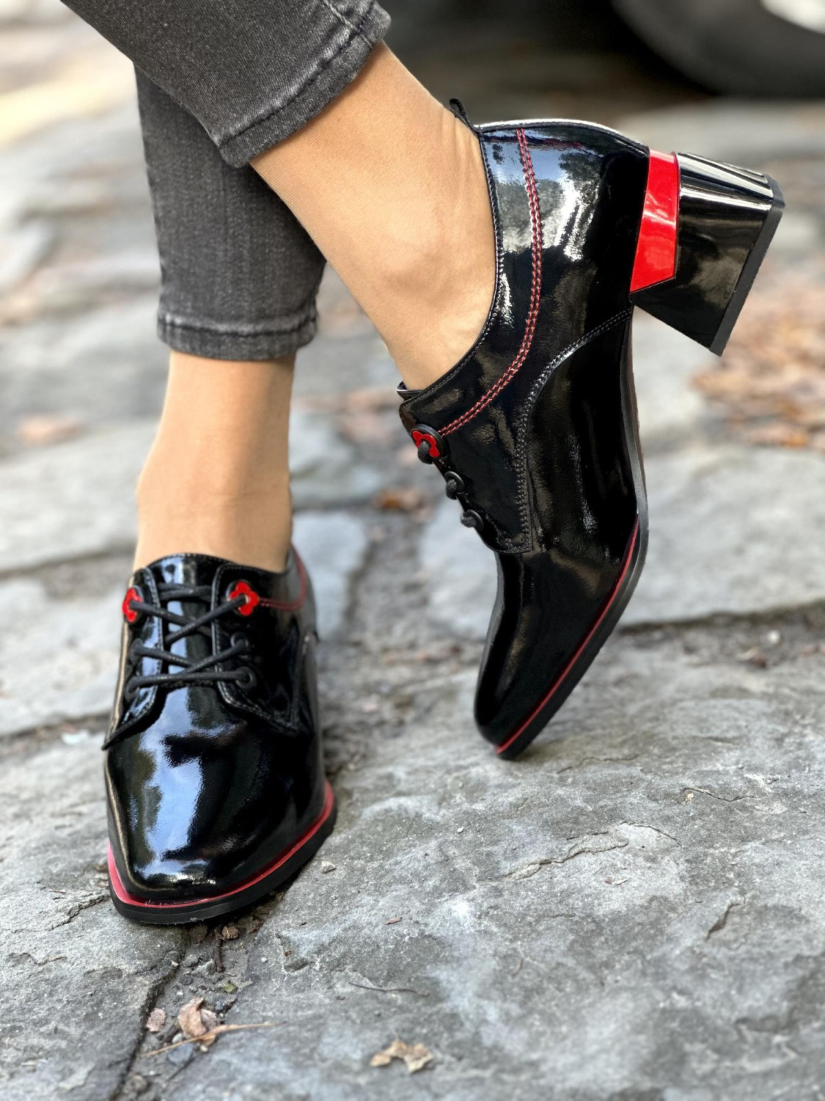 Eleganckie półbuty ze skóry naturalnej