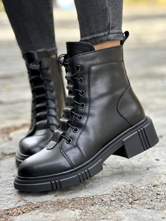 Botki damskie ze skóry naturalnej