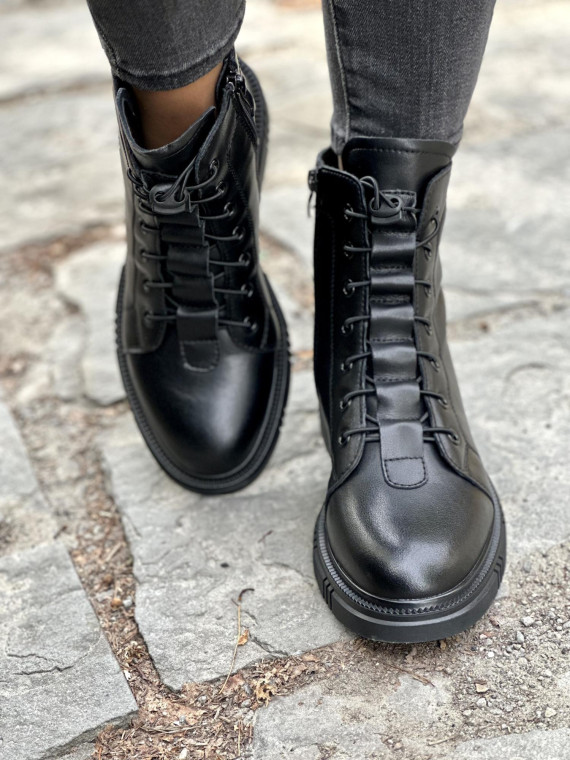 Botki damskie ze skóry naturalnej