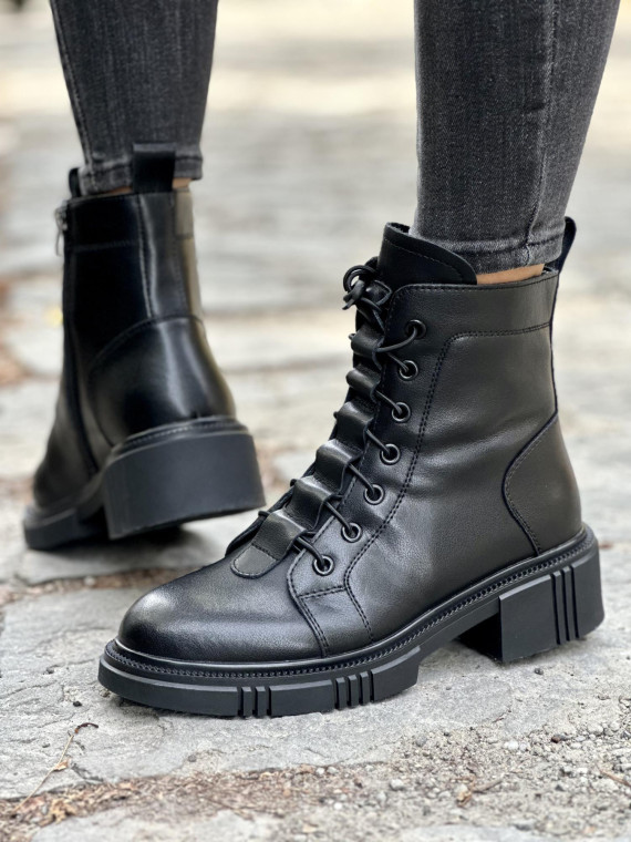 Botki damskie ze skóry naturalnej