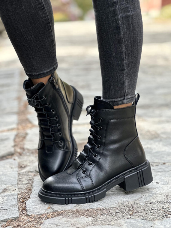 Botki damskie ze skóry naturalnej