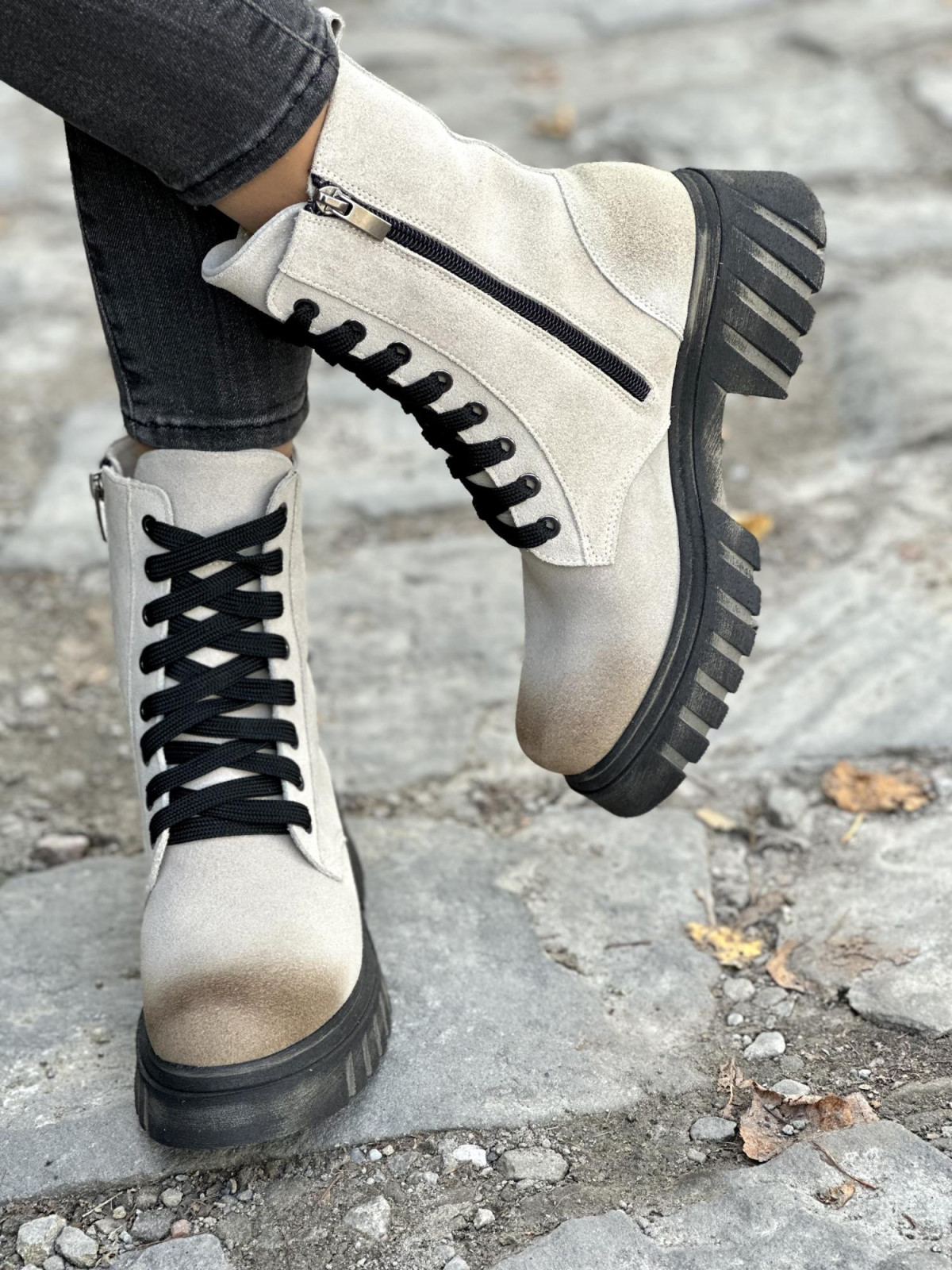 Botki skórzane OLEKSY Polskiej produkcji