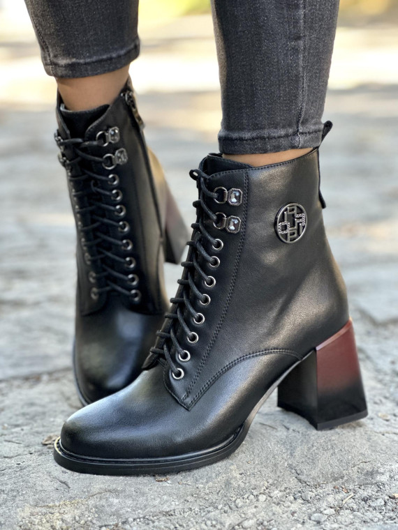 Eleganckie botki ze skóry naturalnej