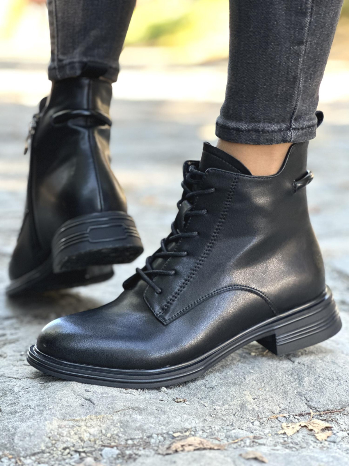 Klasyczne botki z naturalnej skóry