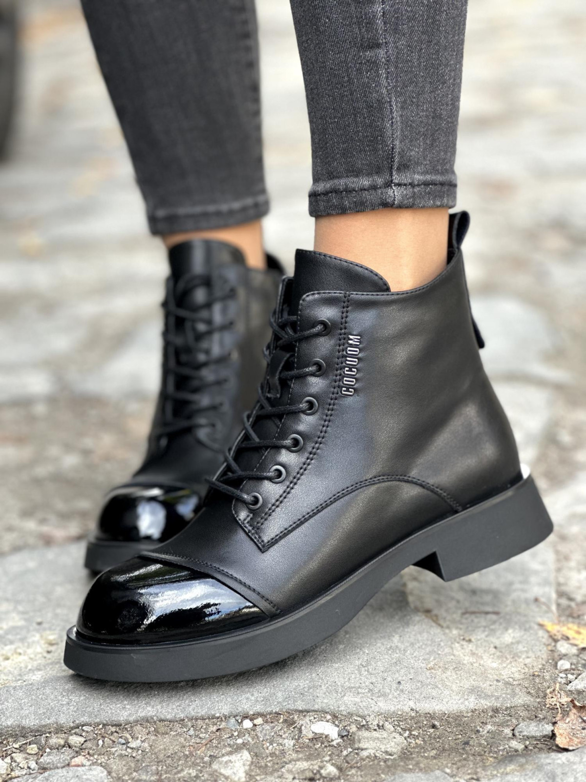 Botki damskie ze skóry naturalnej