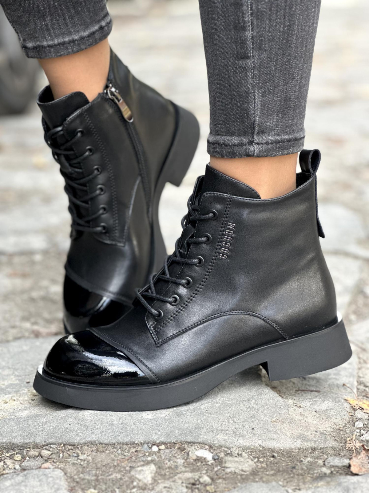 Botki damskie ze skóry naturalnej